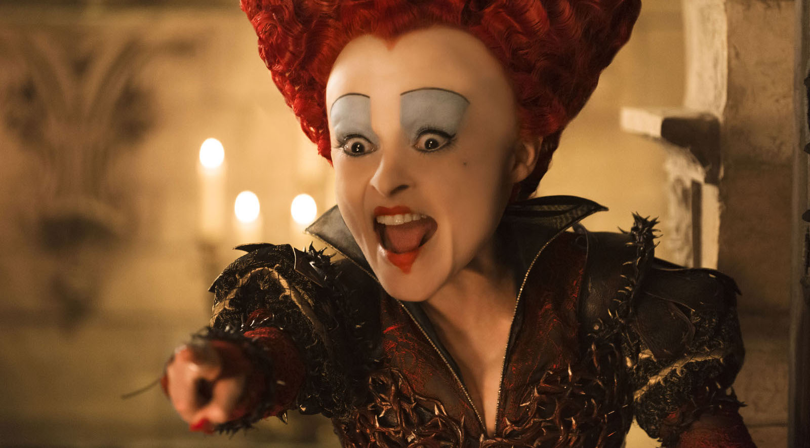 Iracebeth, the Red Queen (Helena Bonham Carter) returns in Disney's ALICE THROUGH THE LOOKING GLASS, an all-new adventure featuring the unforgettable characters from Lewis Carroll's beloved stories.